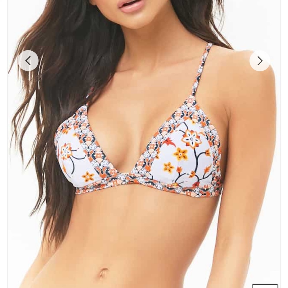 Forever 21 Floral Bikini Top
